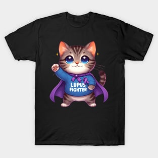 Cute Cat Lupus Fighter: A Feline Warrior's Tale T-Shirt